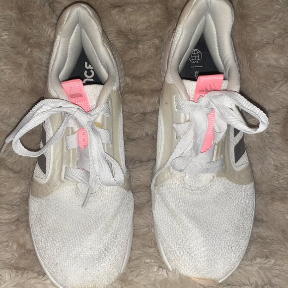 ADIDAS EDGE LUX 5 SNEAKERS WHITE RUNNING SHOES CONTOURED BOUNCE~WOMENS SIZE 8 - Picture 3 of 5